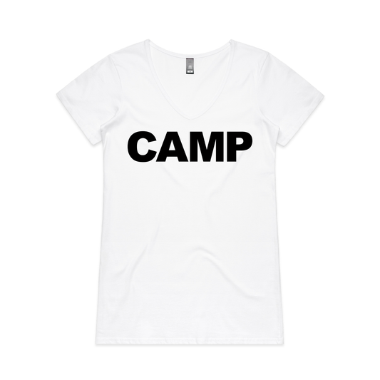 CAMP BOLD - Women's V-Neck T-Shirt